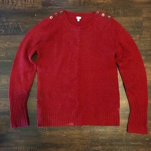 JCREW speckled red sweater